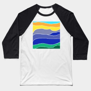 Abstract Landscape Stripes Baseball T-Shirt